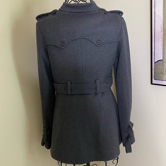 BAILEY 44 Jacket Size 4 Button Front Short to Long Convertible Military Accents - Picture 5 of 16